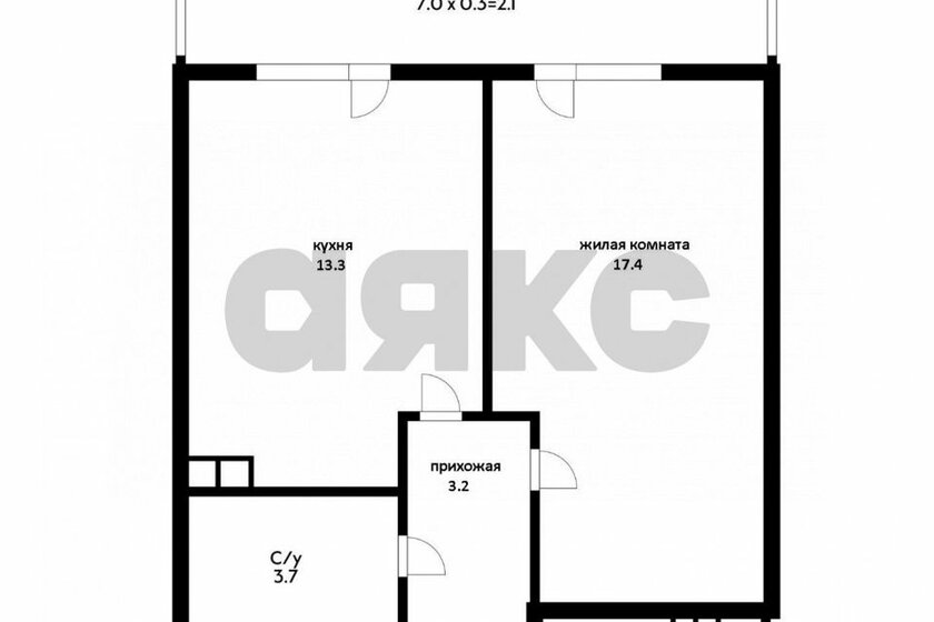 37,6 м², 1-комнатная квартира 6 500 000 ₽ - изображение 1