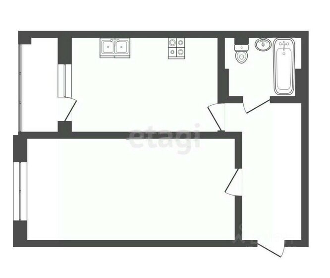 48,3 м², 1-комнатная квартира 3 750 000 ₽ - изображение 1