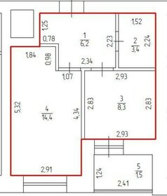 Квартира 34,7 м², 1-комнатная - изображение 1