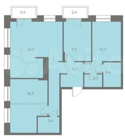 Квартира 93,3 м², 4-комнатная - изображение 1