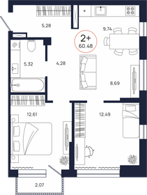 67,4 м², 2-комнатная квартира 7 100 000 ₽ - изображение 105