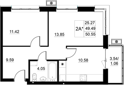 56,6 м², 2-комнатная квартира 8 820 000 ₽ - изображение 17