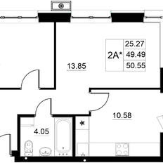 Квартира 50,6 м², 2-комнатная - изображение 2