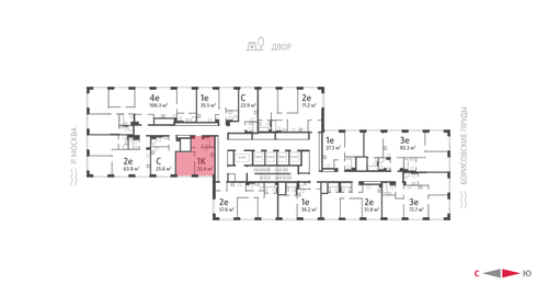 32,4 м², 1-комнатная квартира 14 595 616 ₽ - изображение 38