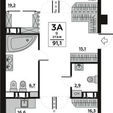 Квартира 97,3 м², студия - изображение 2