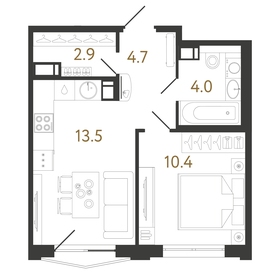 26,5 м², квартира-студия 4 890 000 ₽ - изображение 182