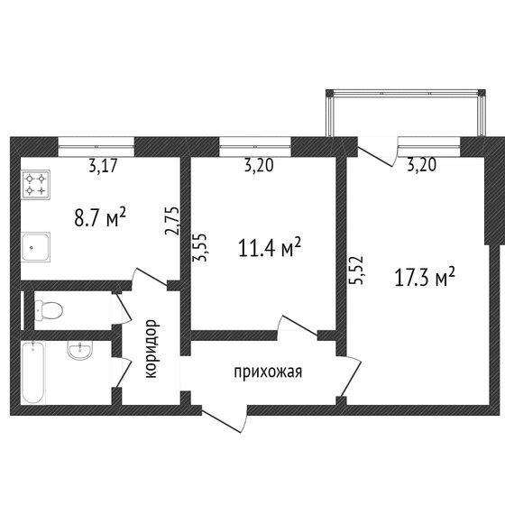 65 м², 2-комнатная квартира 11 000 000 ₽ - изображение 51