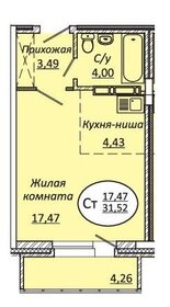 31,3 м², квартира-студия 3 908 750 ₽ - изображение 73