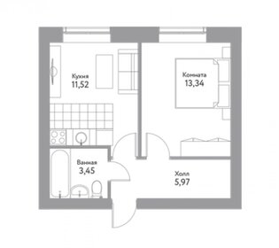 35 м², 1-комнатная квартира 3 185 000 ₽ - изображение 41