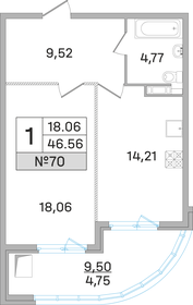 42 м², 2-комнатная квартира 10 000 000 ₽ - изображение 114