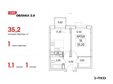 35,1 м², 1-комнатная квартира 9 498 060 ₽ - изображение 40