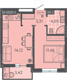 38,2 м², 1-комнатная квартира 6 394 420 ₽ - изображение 77