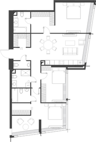 186,6 м², 3-комнатные апартаменты 110 784 304 ₽ - изображение 106