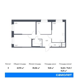 57,7 м², 3-комнатная квартира 10 100 000 ₽ - изображение 37