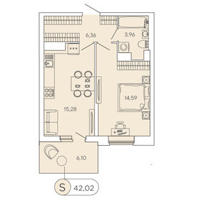 41,8 м², 1-комнатная квартира 7 100 000 ₽ - изображение 78