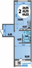 Квартира 45 м², 1-комнатная - изображение 1