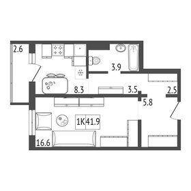 37,6 м², 1-комнатная квартира 4 100 000 ₽ - изображение 44