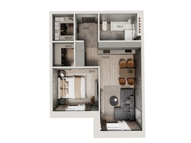 16,1 м², 1-комнатная квартира 2 500 000 ₽ - изображение 75