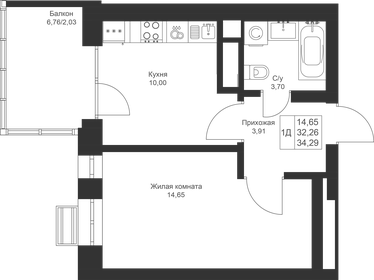 24,7 м², 1-комнатная квартира 2 800 000 ₽ - изображение 79