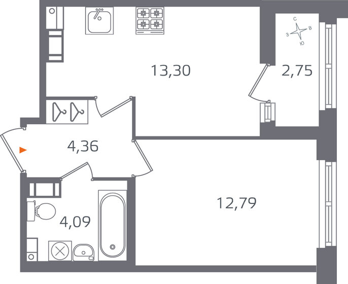 35,9 м², 1-комнатная квартира 10 203 116 ₽ - изображение 26