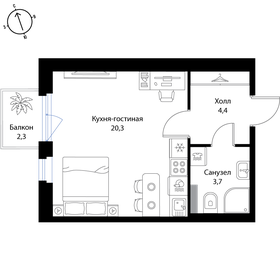 29,2 м², квартира-студия 5 197 600 ₽ - изображение 35