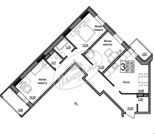 Квартира 87,3 м², 3-комнатная - изображение 1