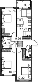 84,6 м², 4-комнатная квартира 10 674 828 ₽ - изображение 58