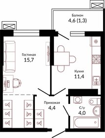 33,4 м², 1-комнатная квартира 5 300 000 ₽ - изображение 48