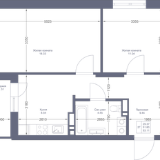 Квартира 53,1 м², 2-комнатная - изображение 2