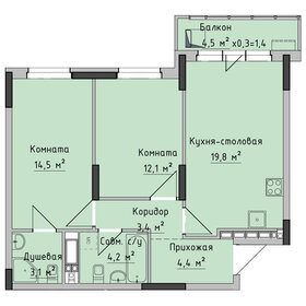 62,5 м², 2-комнатная квартира 6 042 000 ₽ - изображение 20