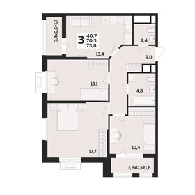73,8 м², 3-комнатная квартира 8 019 920 ₽ - изображение 21