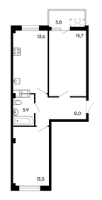 43 м², 2-комнатная квартира 6 650 000 ₽ - изображение 73