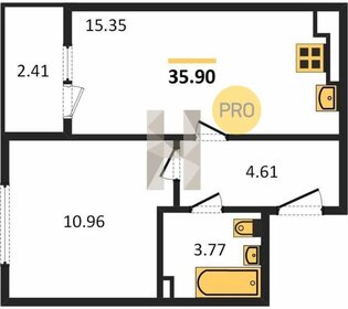 Квартира 35,9 м², 1-комнатная - изображение 1