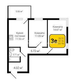 60 м², 3-комнатная квартира 6 300 000 ₽ - изображение 38