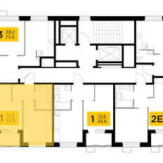 Квартира 34,5 м², 1-комнатная - изображение 2