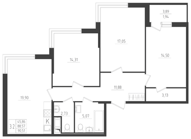 105,5 м², 4-комнатная квартира 15 000 000 ₽ - изображение 71