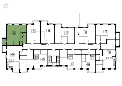 Квартира 77,3 м², 1-комнатная - изображение 2