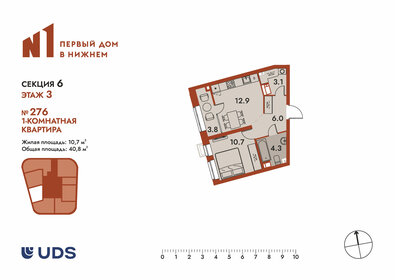 38,2 м², 1-комнатная квартира 6 959 680 ₽ - изображение 1