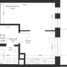 Квартира 34,2 м², студия - изображение 2