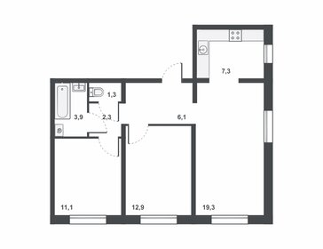 58,3 м², 3-комнатная квартира 5 299 000 ₽ - изображение 114