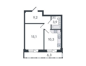 40,7 м², 1-комнатная квартира 5 490 000 ₽ - изображение 22