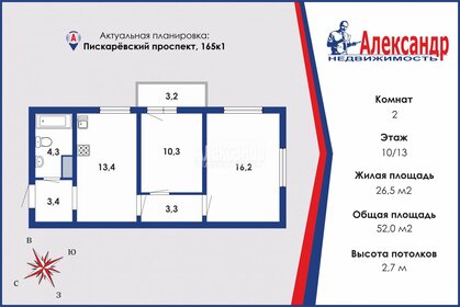 Квартира 52 м², 2-комнатная - изображение 1