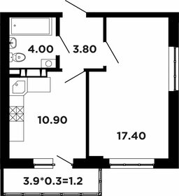 33,6 м², 1-комнатная квартира 6 800 000 ₽ - изображение 27