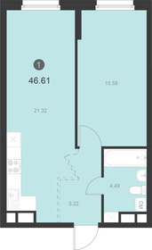 Квартира 45,9 м², 1-комнатная - изображение 1