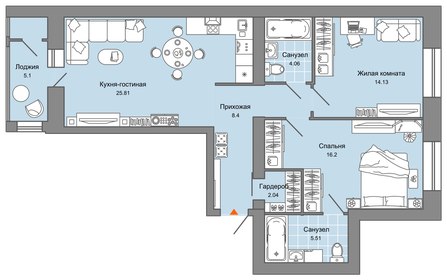 83 м², 3-комнатная квартира 8 603 982 ₽ - изображение 21