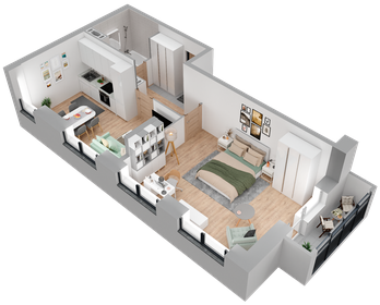 47,5 м², 1-комнатные апартаменты 13 490 000 ₽ - изображение 127