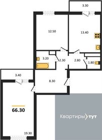 71,4 м², 2-комнатная квартира 5 976 500 ₽ - изображение 50