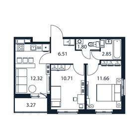 47,5 м², 2-комнатная квартира 7 970 888 ₽ - изображение 50