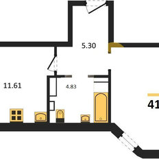 Квартира 41,9 м², 1-комнатная - изображение 2