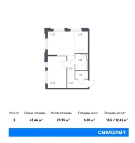 46,5 м², 1-комнатная квартира 5 100 000 ₽ - изображение 40